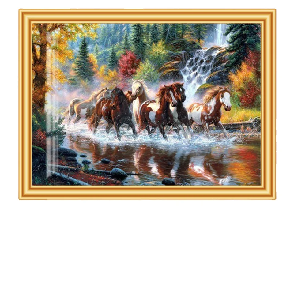 5d Diamond Painting Horse  Canvas Paintings Magic Diamond Square/round Beads Full Of Diamond Home Wall Painting Adult