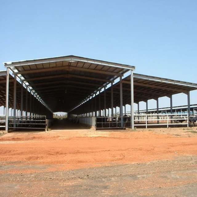 Steel Structure Cow Shed Structural Steel H Beam for Sheds Prefabricated Warehouse Cow Sheep Pig
