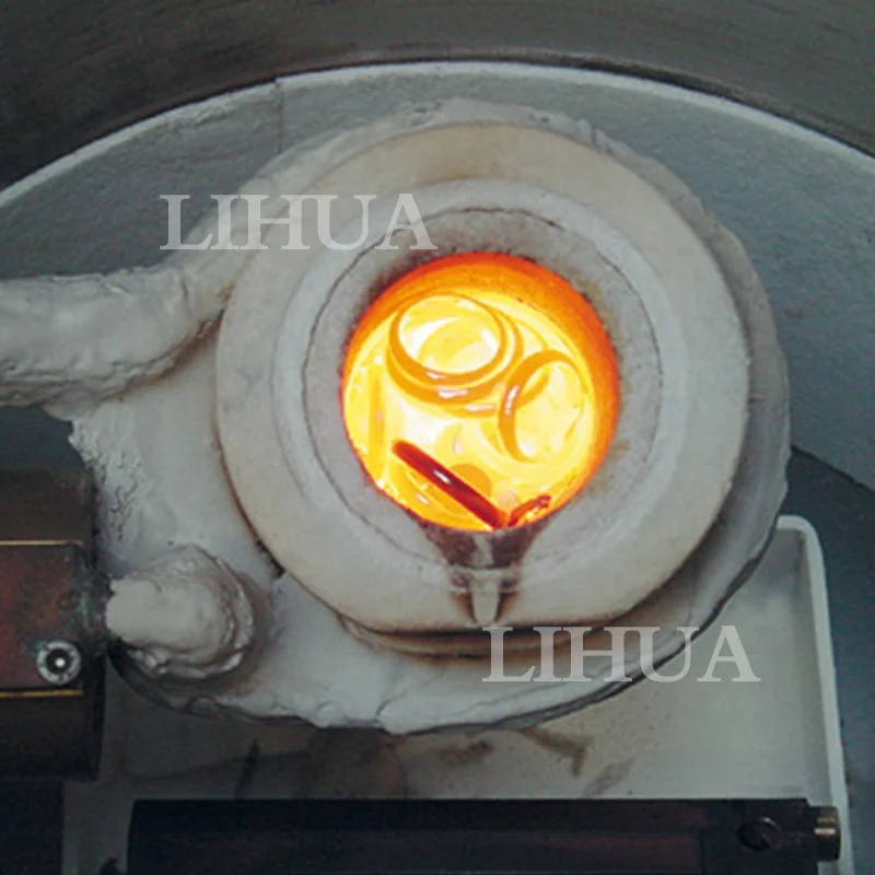 Small electric induction crucible melting machine furnace for melting gold silver copper steel iron