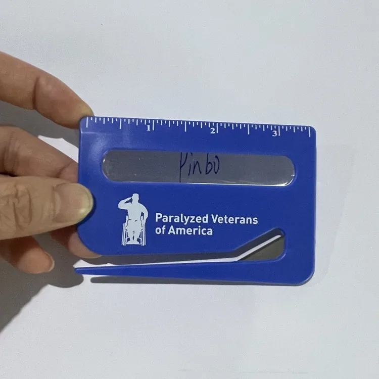 Популярные 3-в-1 канцелярский нож с увеличительным стеклом пластиковый канцелярский нож с зеркалом заднего вида весы