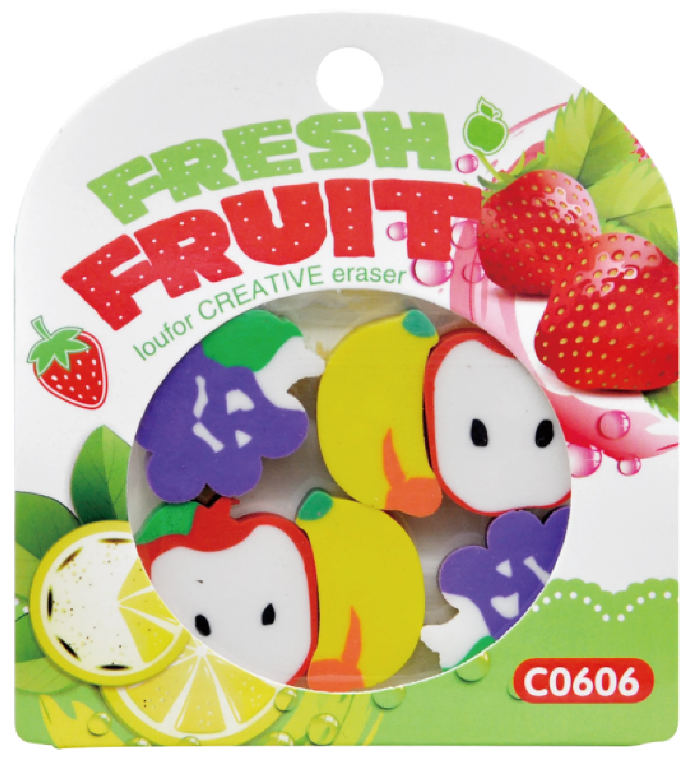 School Eraser Correction Supplies Multicolor Eraser Fruit Eraser