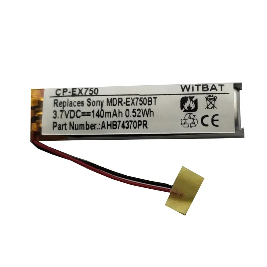 AHB74370PR for Sony MDR-EX750BT WI-C600N Wireless Headset Battery