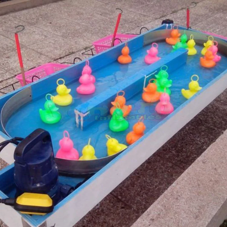 Attractive amusement park fish machine fiberglass ponds duck pond carnival game for children