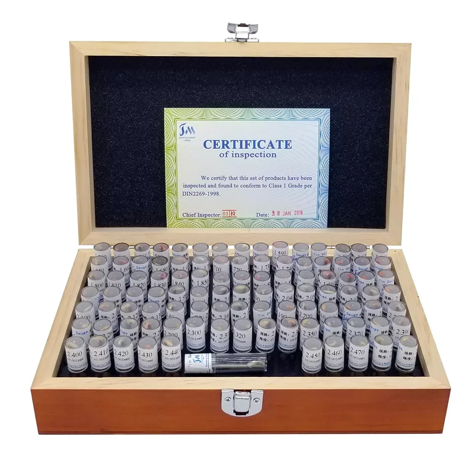 0.10mm-10.00mm precision steel pin gauge holder go nogo plug gauge pin plug gauge set