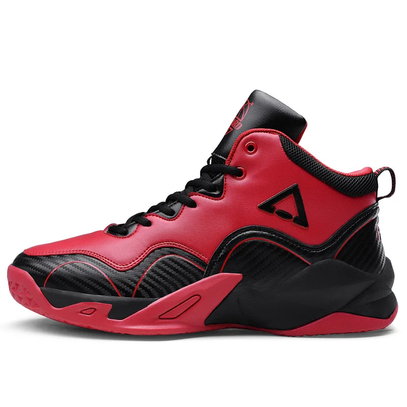 Size 36-48 Parent-child Shoose Sport For Men Fashion Sneakers Black Red Leather Basketball Style Shoes 47