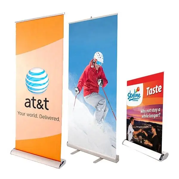 Most Popular In 2024 Outdoor Exhibit Display Roll Up Hardware Only Banner Stand Printing Aluminum Roll Up