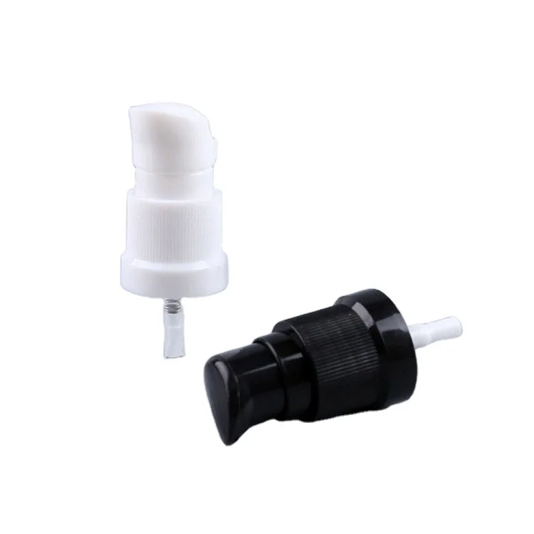 factory RUIPACK OEM RTS 18mm 410 white or black plastic lotion emulsion serum press pump with step decoration