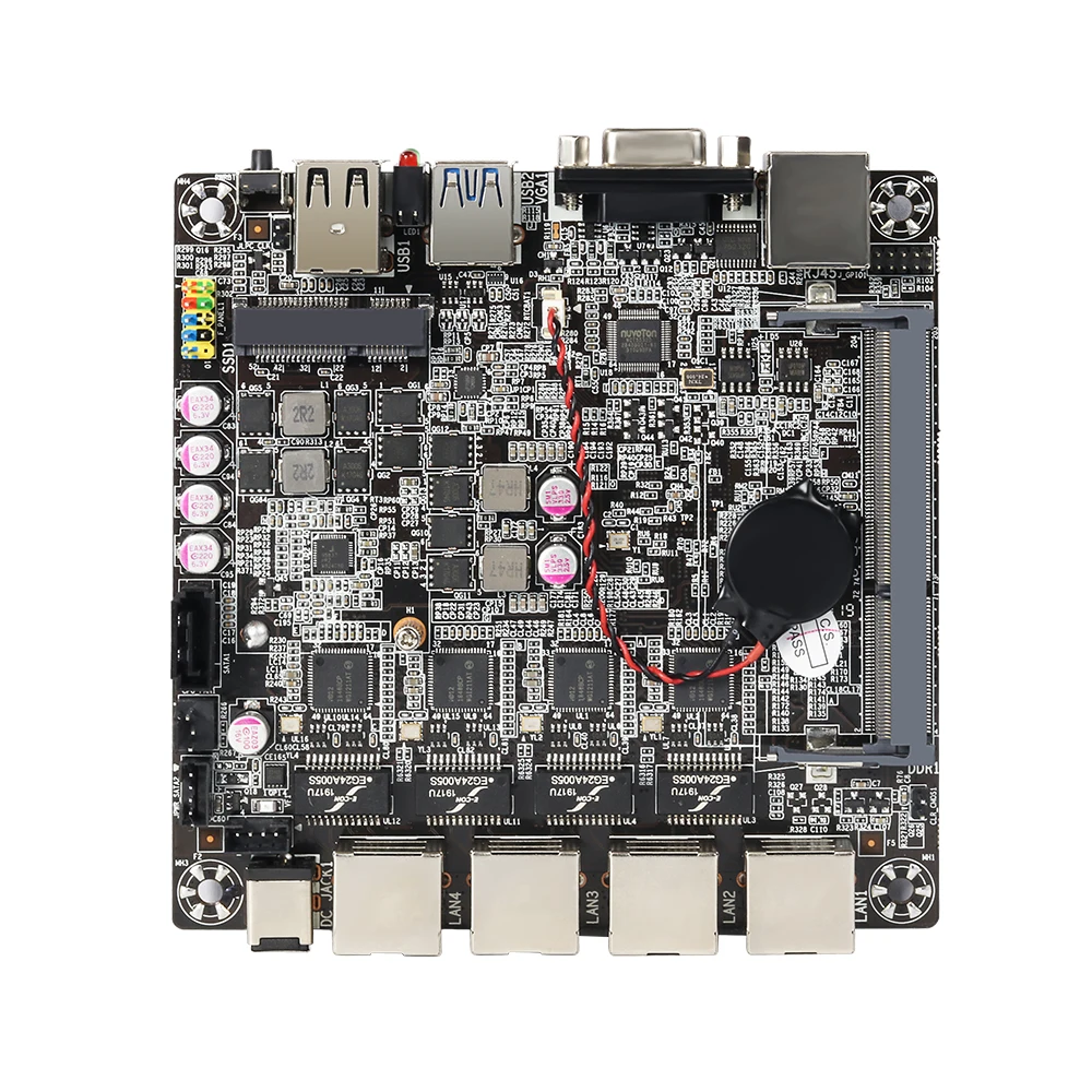  XCY pfsense mini pc безвентиляторный J1900 четырехъядерный сетевой брандмауэр сетевое устройство 4 Lan VPN