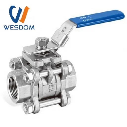 2024 Hydraulic 3PC Ball Valve Flow Control Male Stainless Steel 3 Piece Ball Valve