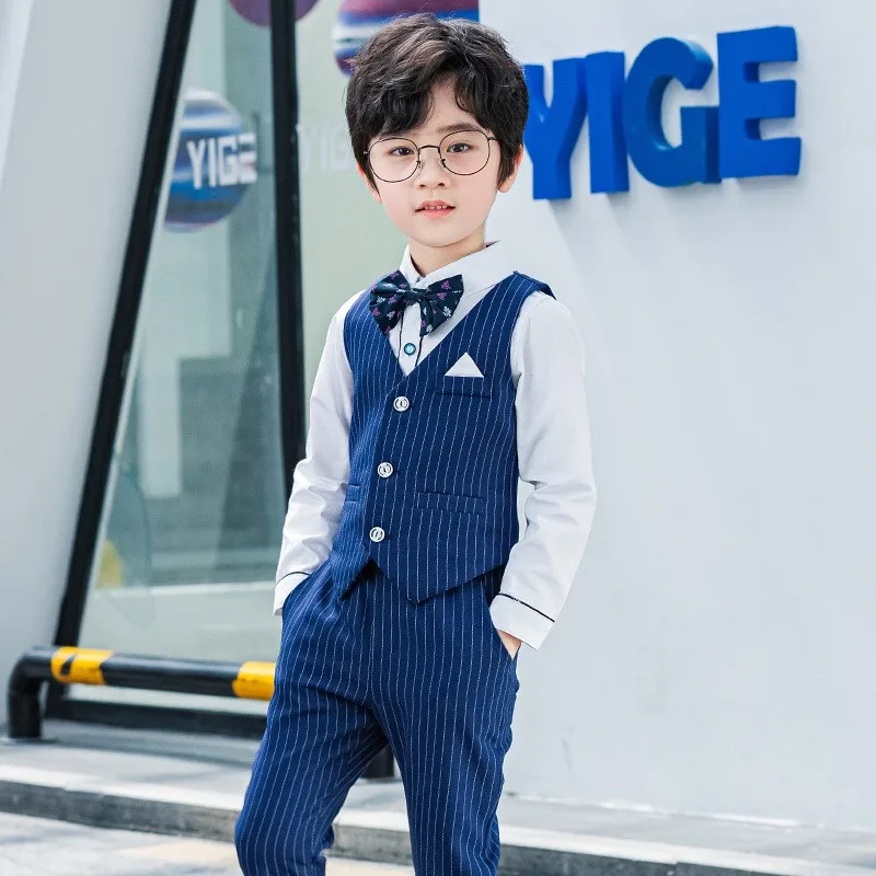 WSG124  New Arrival 3pcs set with tie   Clothes  Suit for Weddings Children kids suit boy