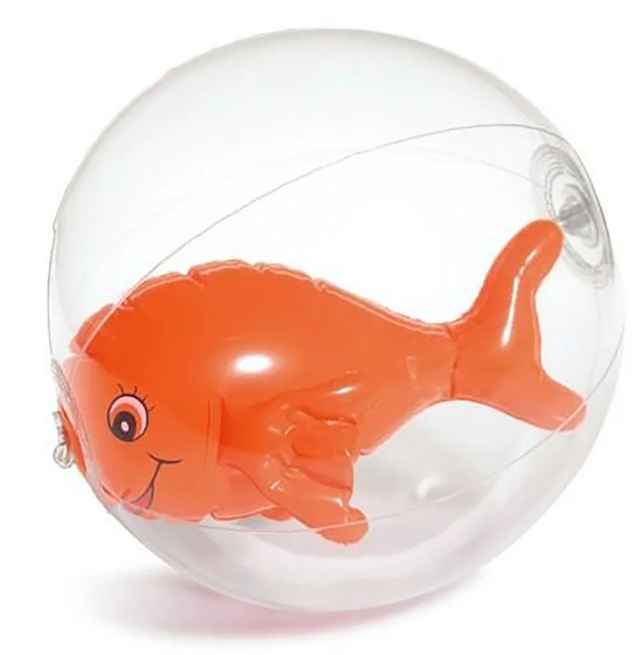 promotion inflatable beach ball with 3 D shape inside