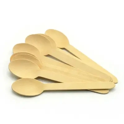 100% Biodegradable disposable ice cream spoon edible tasting bamboo ice cream spoons
