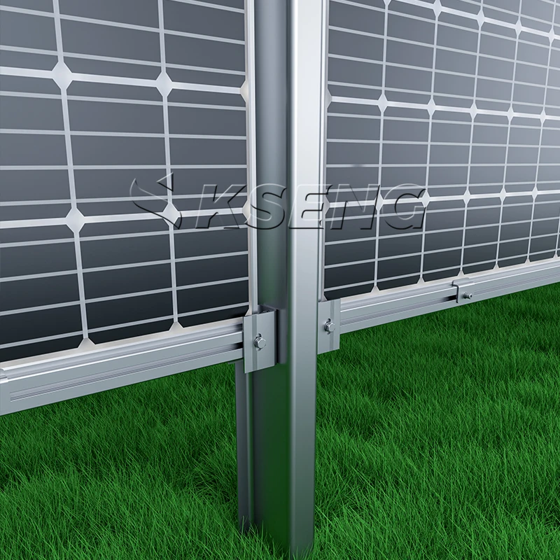 Load Power Plants Solar Pv Mounting Systems Vertical Bifacial solar fencing system