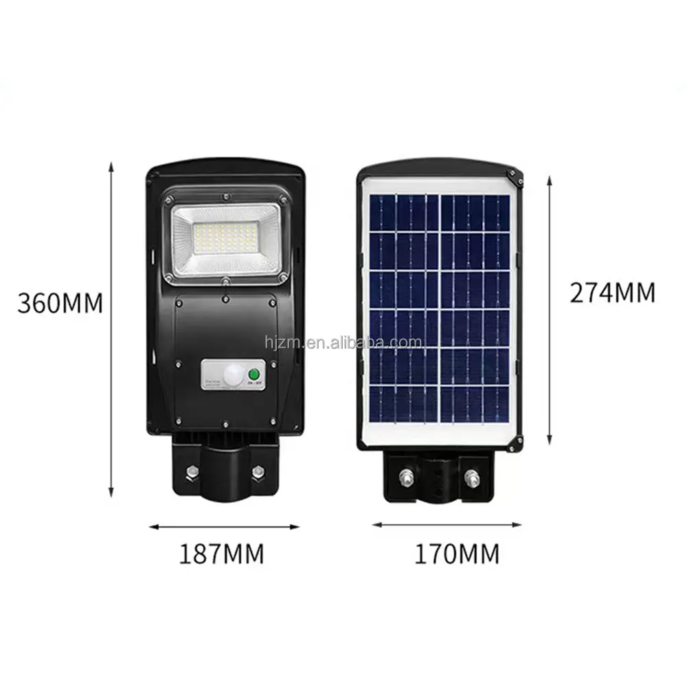 All-In-One ABS Sensor chinese 6500K solar led street lighting 100W Housing factory price light 3 head with lifepo4 guangzhou
