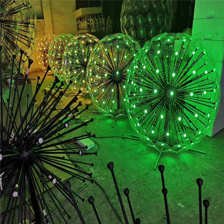 Led dandelion light commercial supplies outdoor waterproof decorating lights fiber optic flowers dandelion lamp
