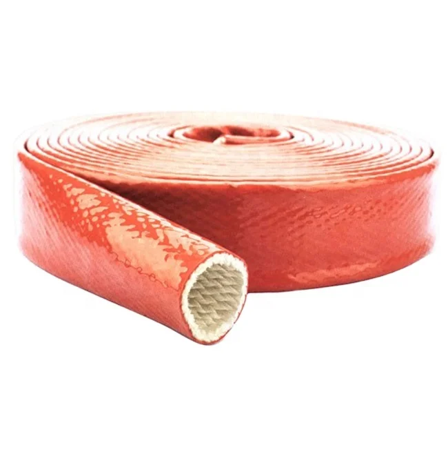 Flame Retardant Silicone Coat Fiberglass Sleeve for Wire harness /Fire Silicone fiberglass hose