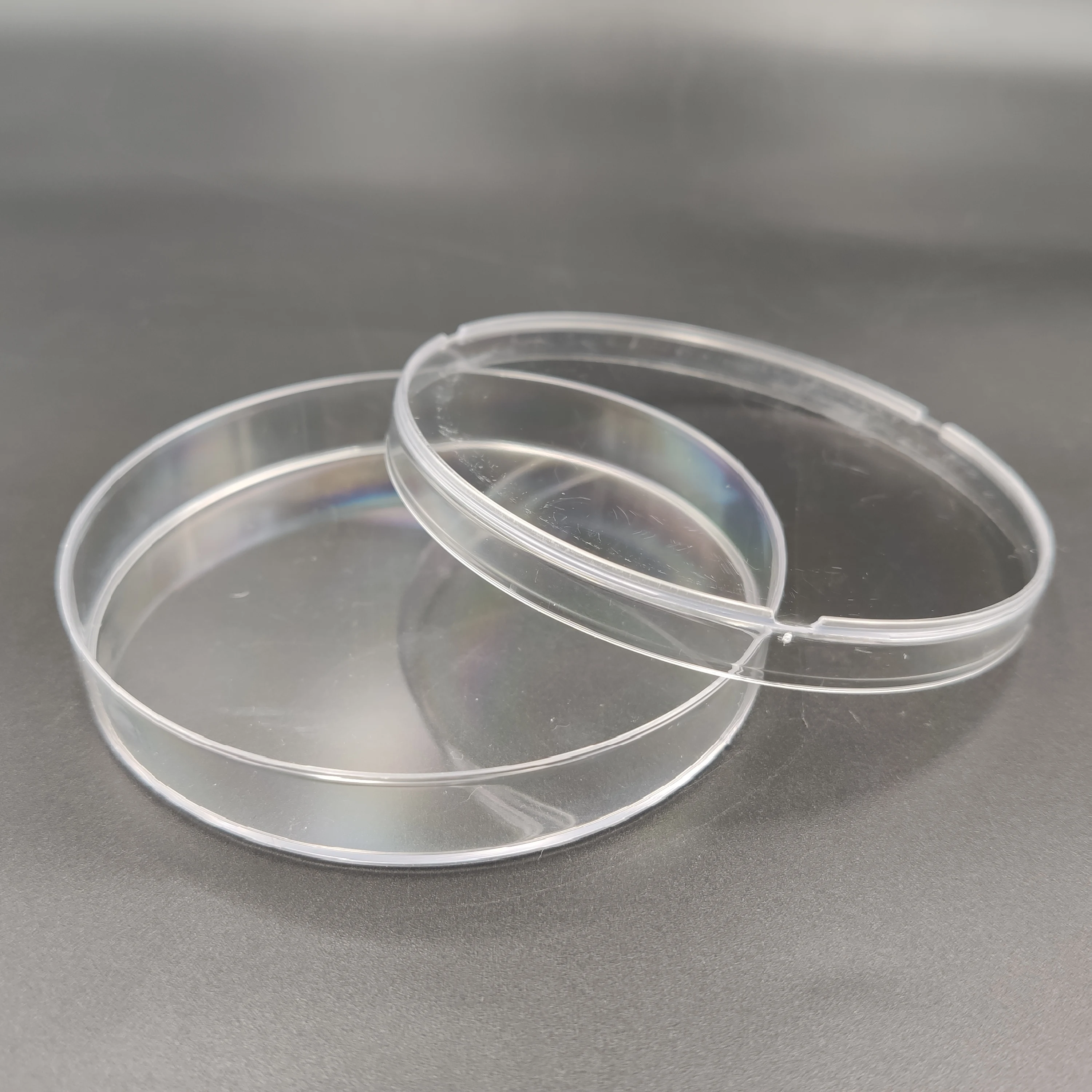 Laboratory Disposable Plastic 60mm Petri Dish Customize Sterilization For