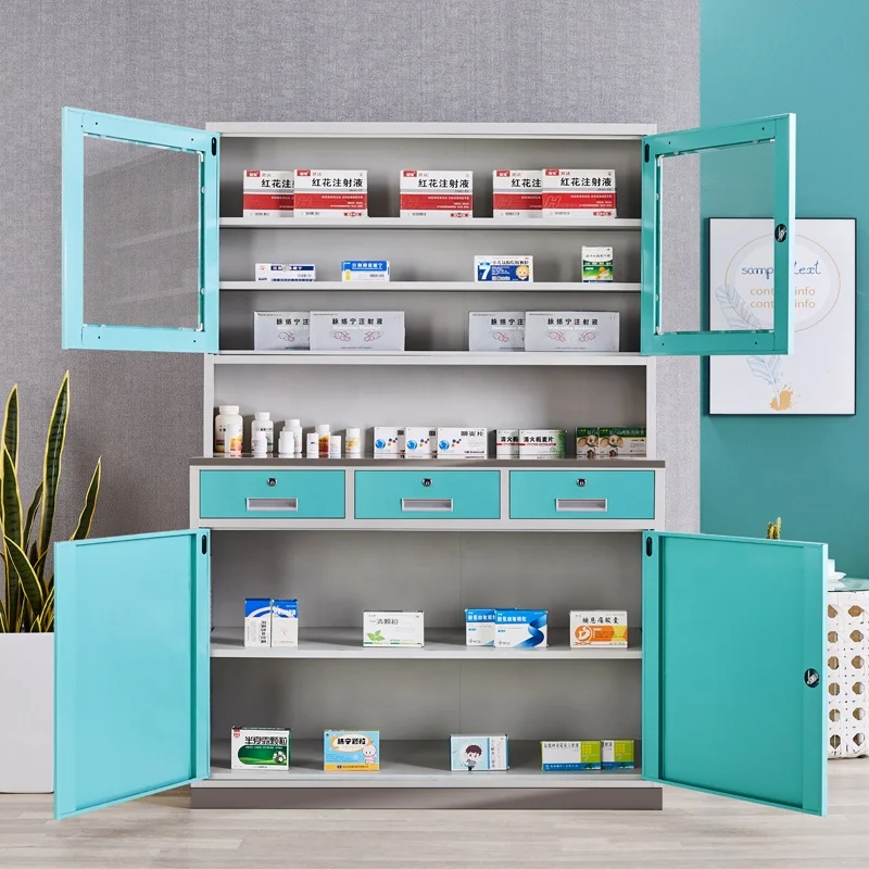 Medical cold rolled steel Operating room cabinet stainless steel medical drawers instrument cabinet