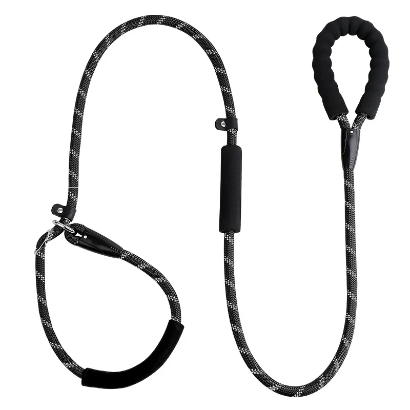 Medium and Large Dogs Reflective Rope Dog Leash Anti-Choking Training Slip Lead Bi-Functional Slip Lead for Dogs