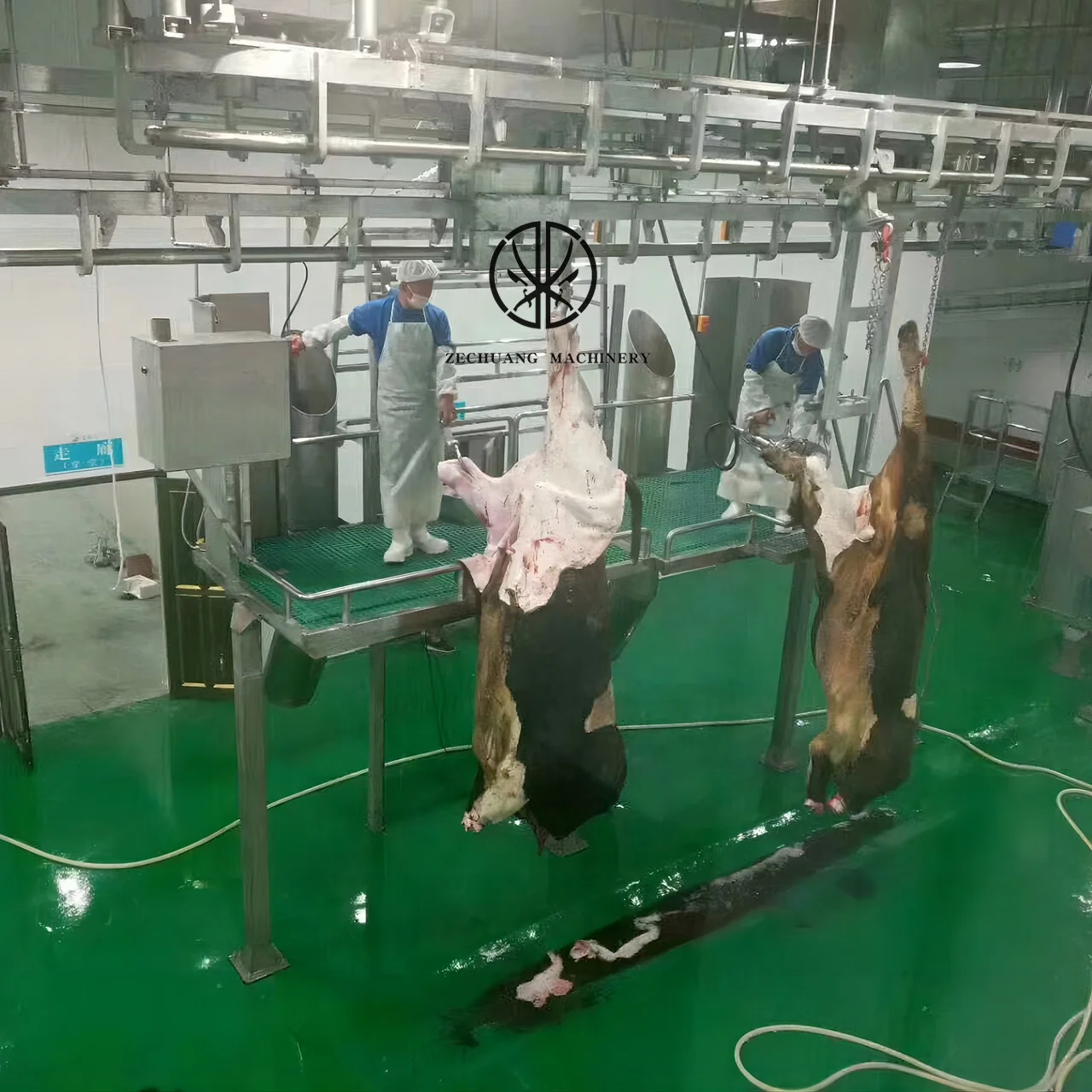 Halal Convenient fast Slaughter Line For Cattle wheelbarrow Pulley Hook For Slaughtering Equipment For Abattoir Hooks