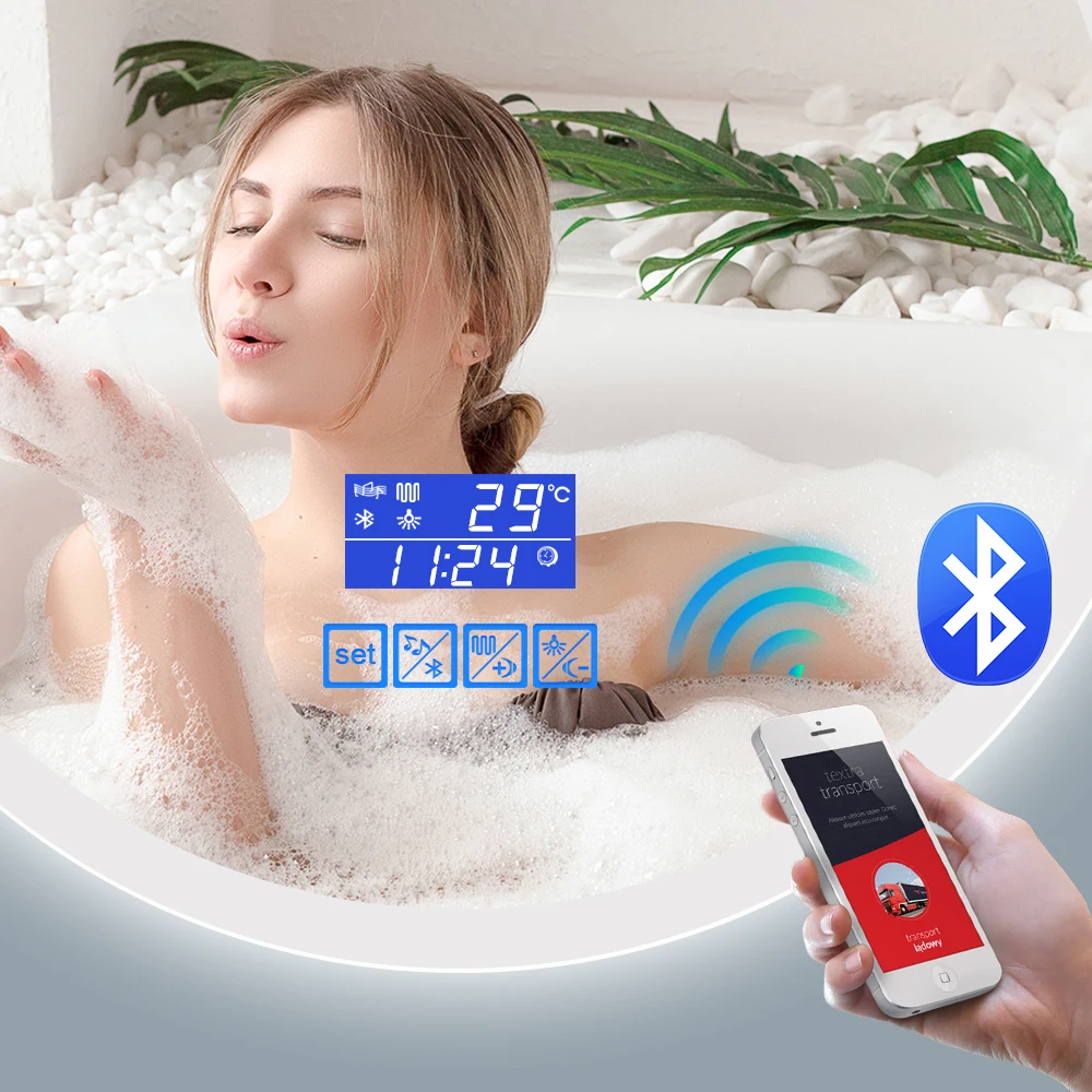 Anti Fog Backlit Lighted Bath Mirrors Touch Screen Led Mirror Frameless Bathroom Vanity Mirror For Hotel