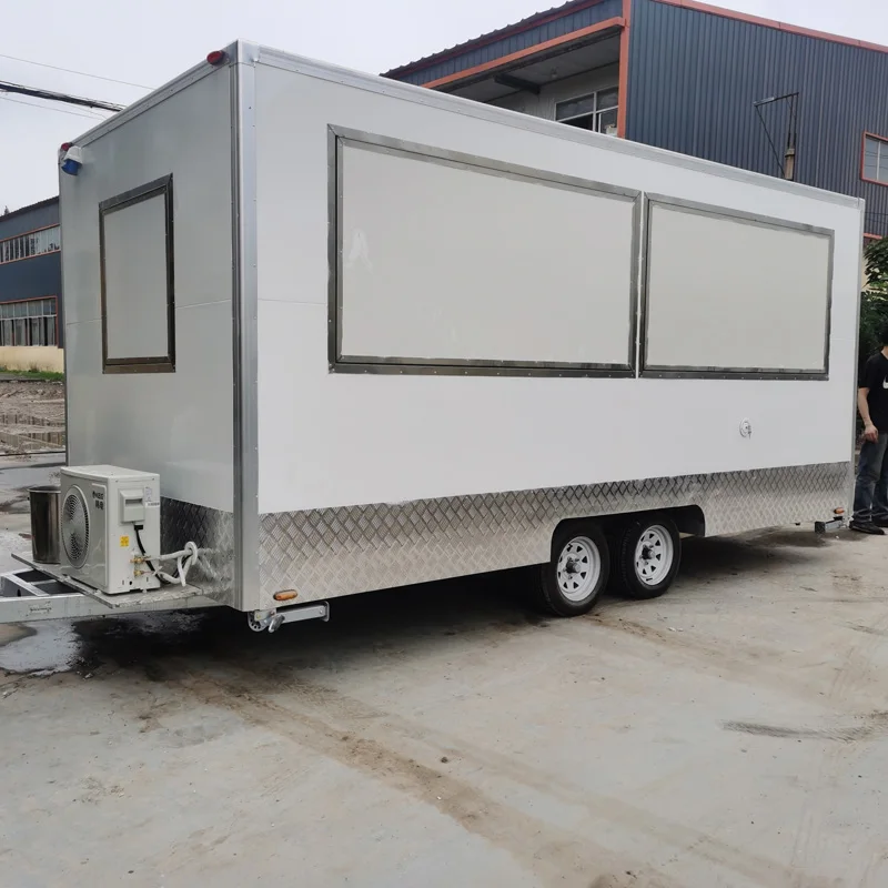 Good design food trailer with window electric food truck with solar panels for sale new zealand