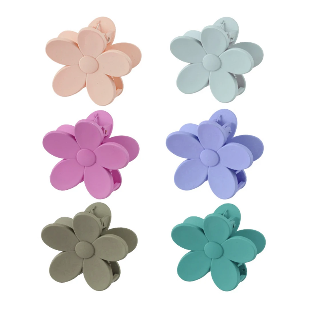 Cross-border spring and summer candy color clips sweet flower clips wholesale bath hair clips hair accessories