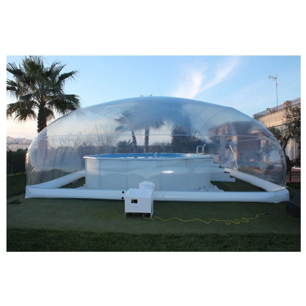 Winter  Outdoor Inflatable Swimming Pool Cover , Inflatable Water Pool Bubble Cover Clear Dome Tent For Garden POOL