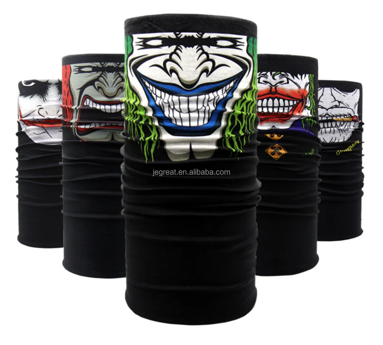 customized 25*50Cm Breathable  Headwear  Multifunctional  Seamless  Skull Bandanas for outdoor playing and hiking