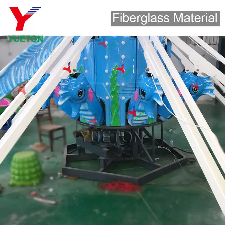 Factory Price Funfair Attraction Cartoon Theme Plane Amusement Park Kiddie Carnival Airplane Kids Rotary Shark Rides For Sale