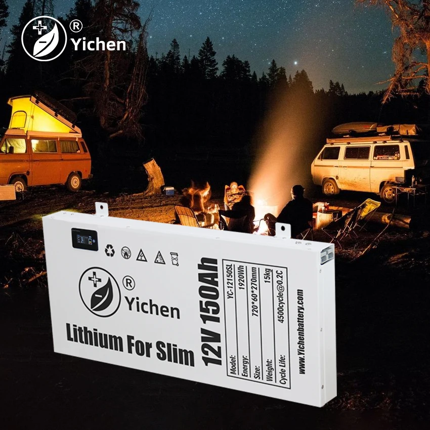 Ultra Slimline 12.8V 150Ah High Performance Camper Using LiFePO4 Grade a Lithium Battery Pack 12V 150Ah