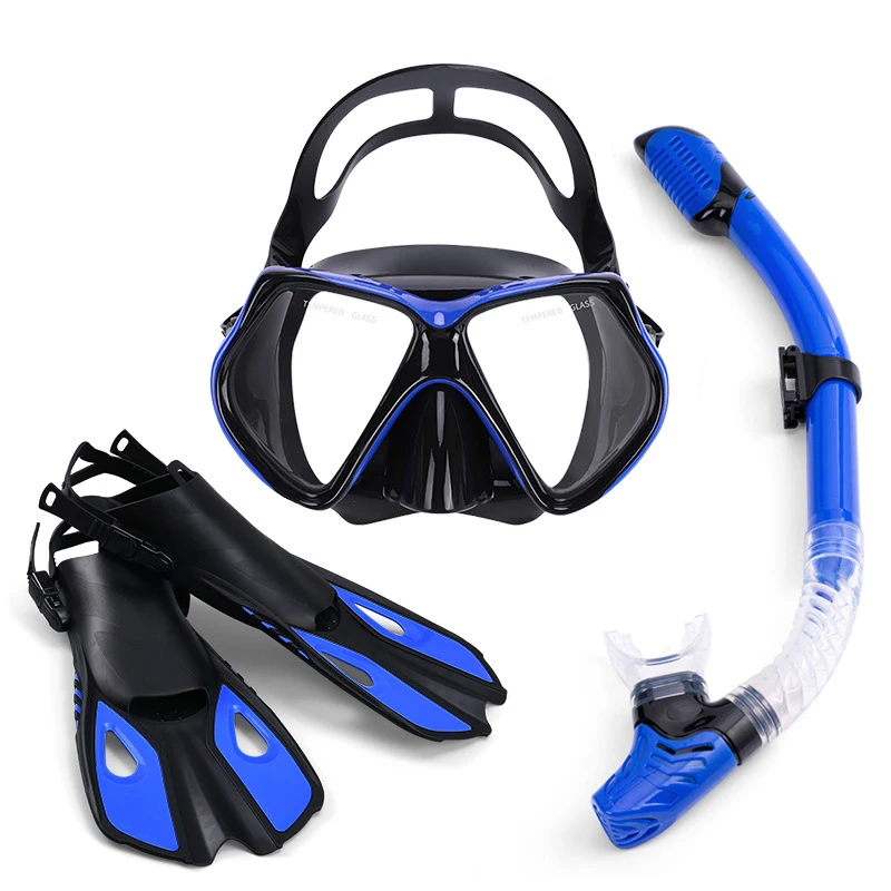 Wholesale Swimming Adjustable Scuba Diving Flipper And Snorkeling Mask Snorkel Set with Flipper
