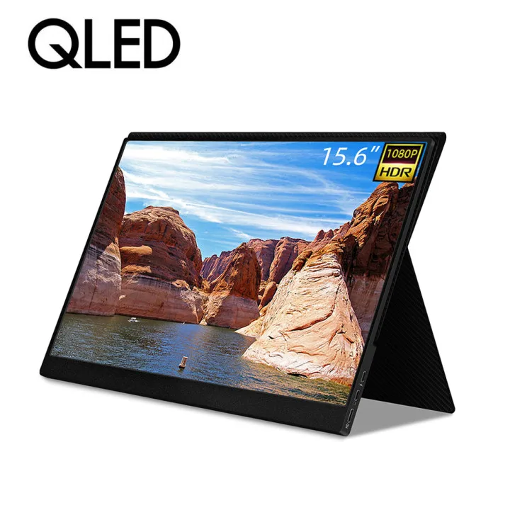 QLED портативный монитор 15,6 дюймов 1080P, компьютер HDR 600, дисплей с ярким цветным экраном DCI P3 и экраном класса А