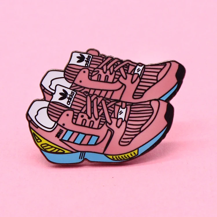 Новый дизайн 2020 индивидуальная цветная одежда обувь пальто форма мягкая эмалированная булавка бейдж для шляпы с принтом подарки Металлическая Булавка