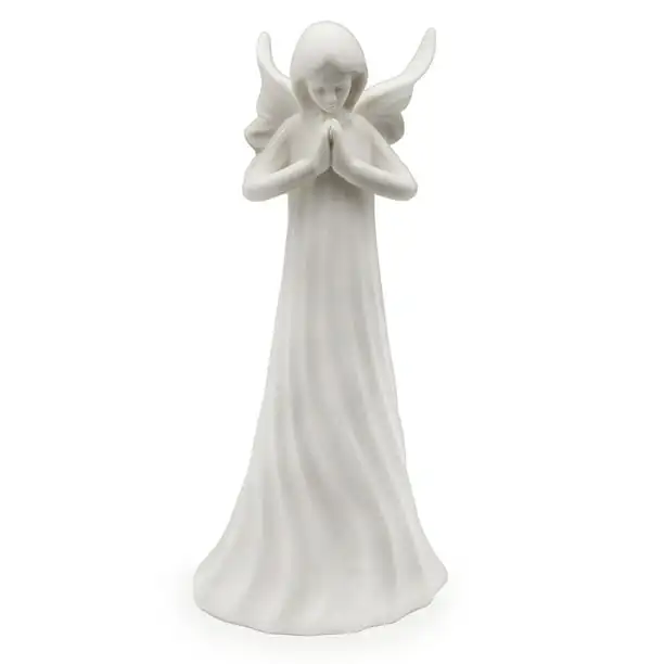 Mini ceramic angel figurines custom printing Statue Shelf Living Room Bedroom Decor handmade Figurines Gift