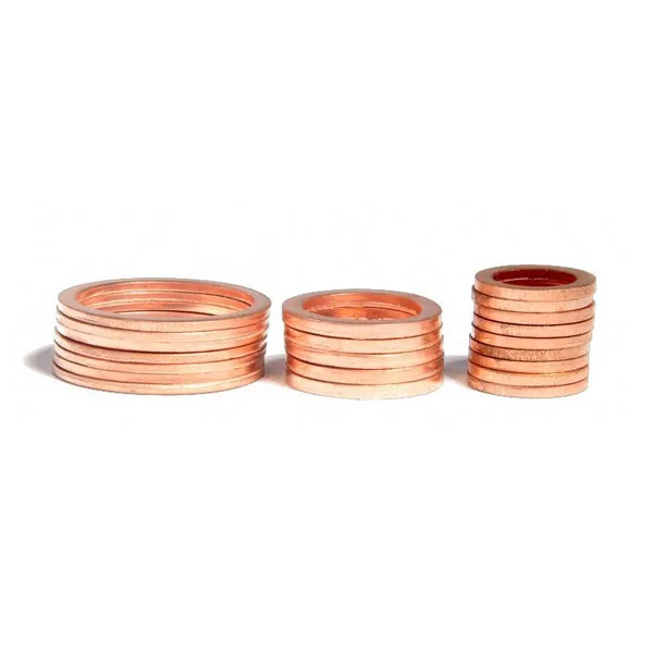 Factory wholesale custom M2.5 M3 M4 M6 M8 M10 M12 Copper Flat Round Brass Cooper Gasket Sealing Washers Car Shim Washer