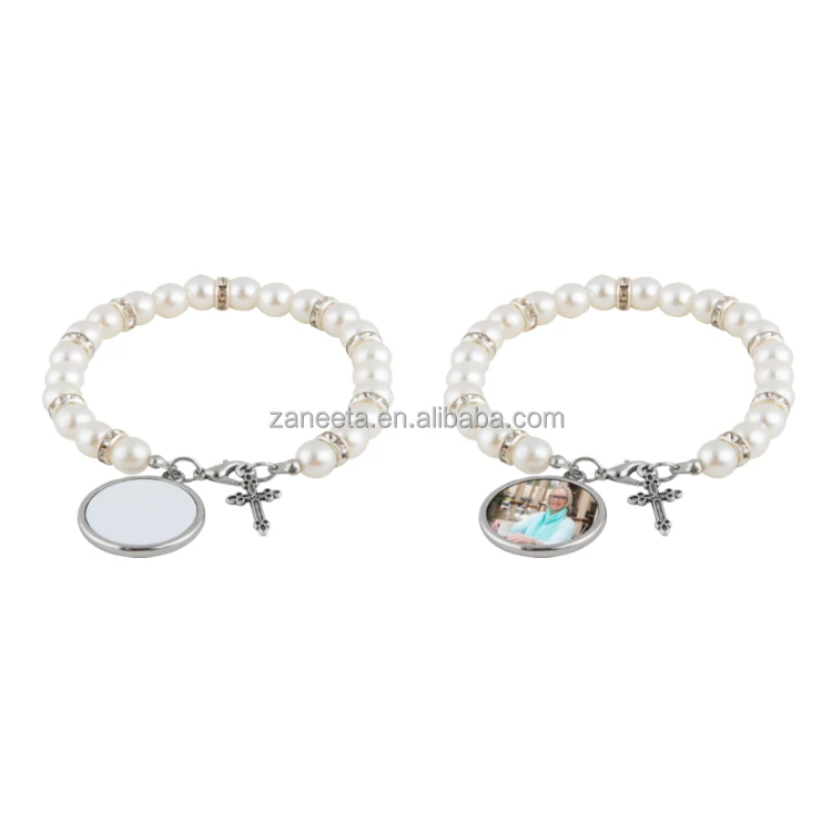 Personalized Printing Blank Sublimation Rosary Bead Bracelet