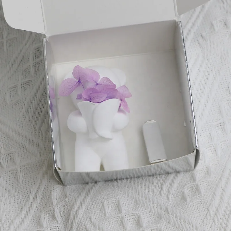 Cute Flower Bear Shaped Ceramic Perfume Diffuser Home Vent Clip Decoration Car Interior Air Conditioner Perfume