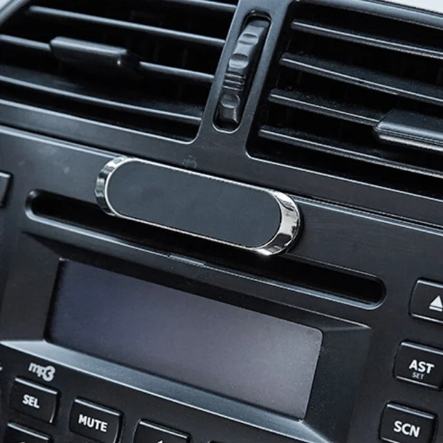 Air vent car aluminum phone holder adjustable car mobile phone holder in retail box