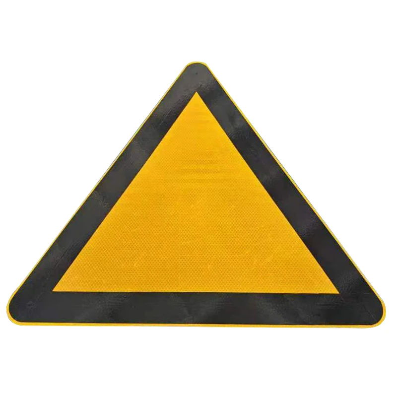 Custom Aluminum Composite Safety Warning Reflective Signs Board Red Triangle Round Square LED Traffic Road Sign