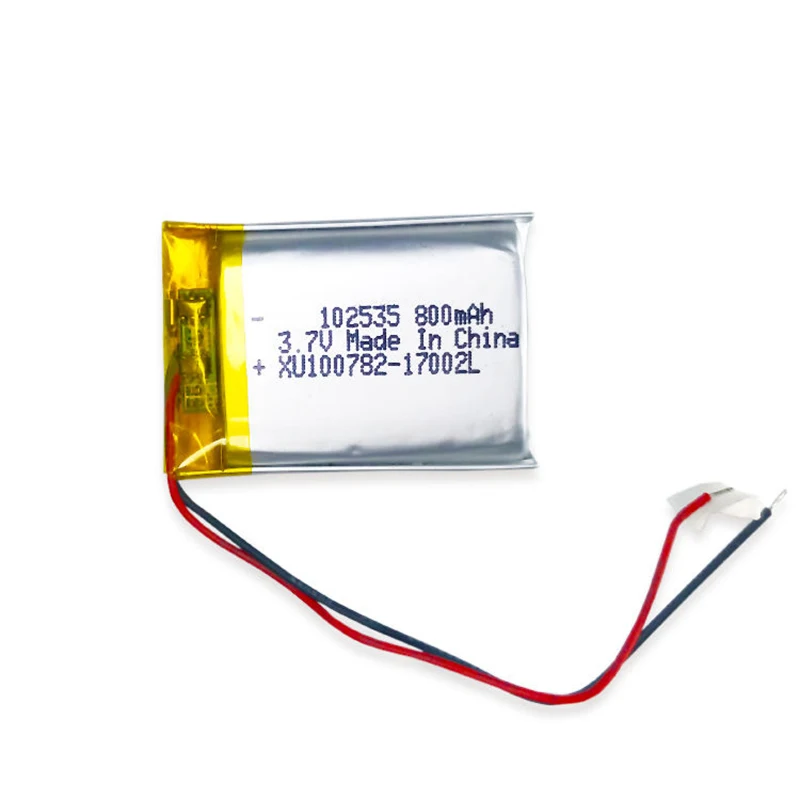 2023 Shenzhen Mini Size Rechargeable 3.7V 800mAh lithium polymer battery 102535 Intelligent devices lipo battery
