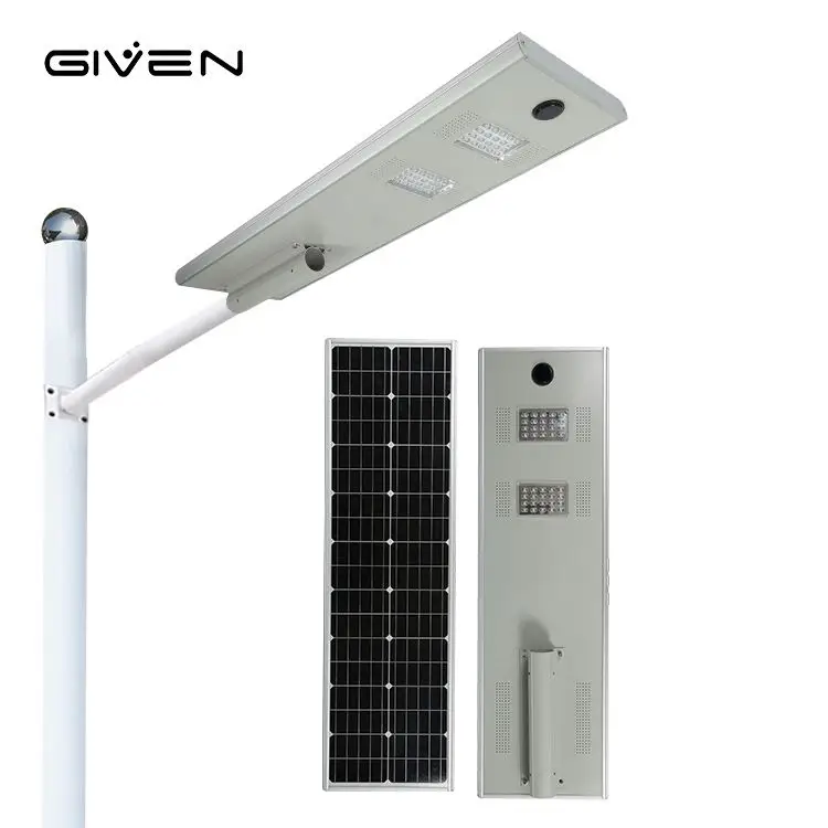 New Product Aluminum Outdoor Rainproof IP65 80W Integrated All In One Led Solar Streetlight