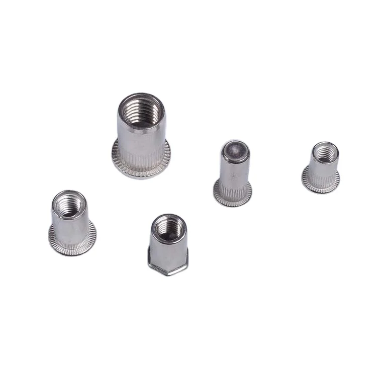 Guangdong Foshan Stainless Steel Hexagon GB17880.5 Knurled Rivet Nut M3 M4 M5 M6 M8 M10 M12 Flat Head Internal Thread Rivet