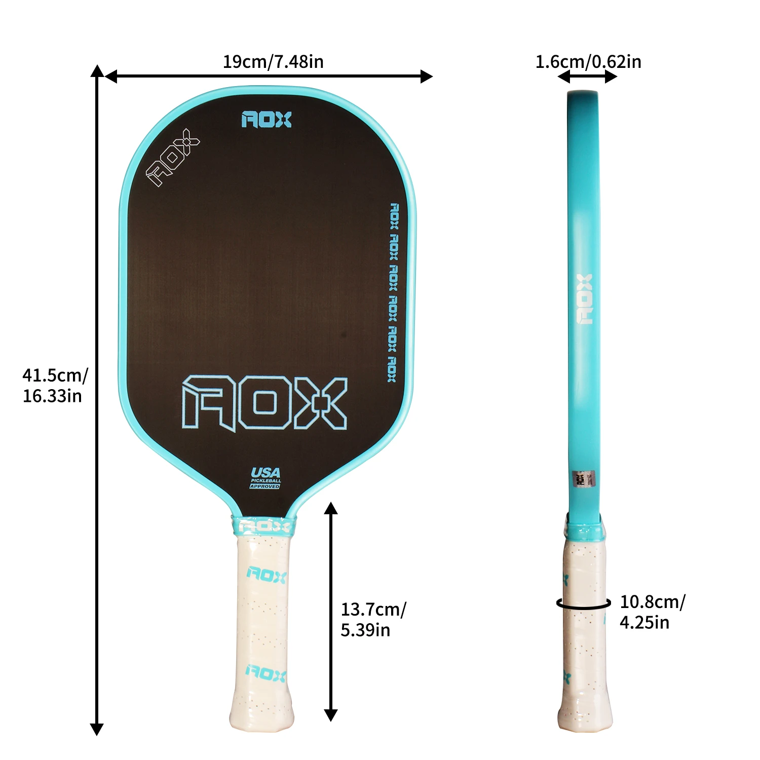 2024 arronax pickleball racket AOX Series 16mm pp Core  Carbon Fiber Surface pickleball paddle