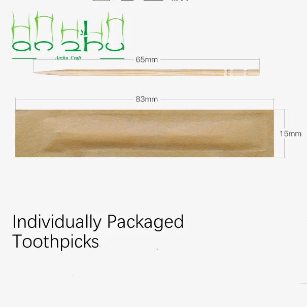 Bamboo Toothpicks Disposable Natural Fruit Double-Headed Tooth Stick Family Restaurant Nursing Tool Portable