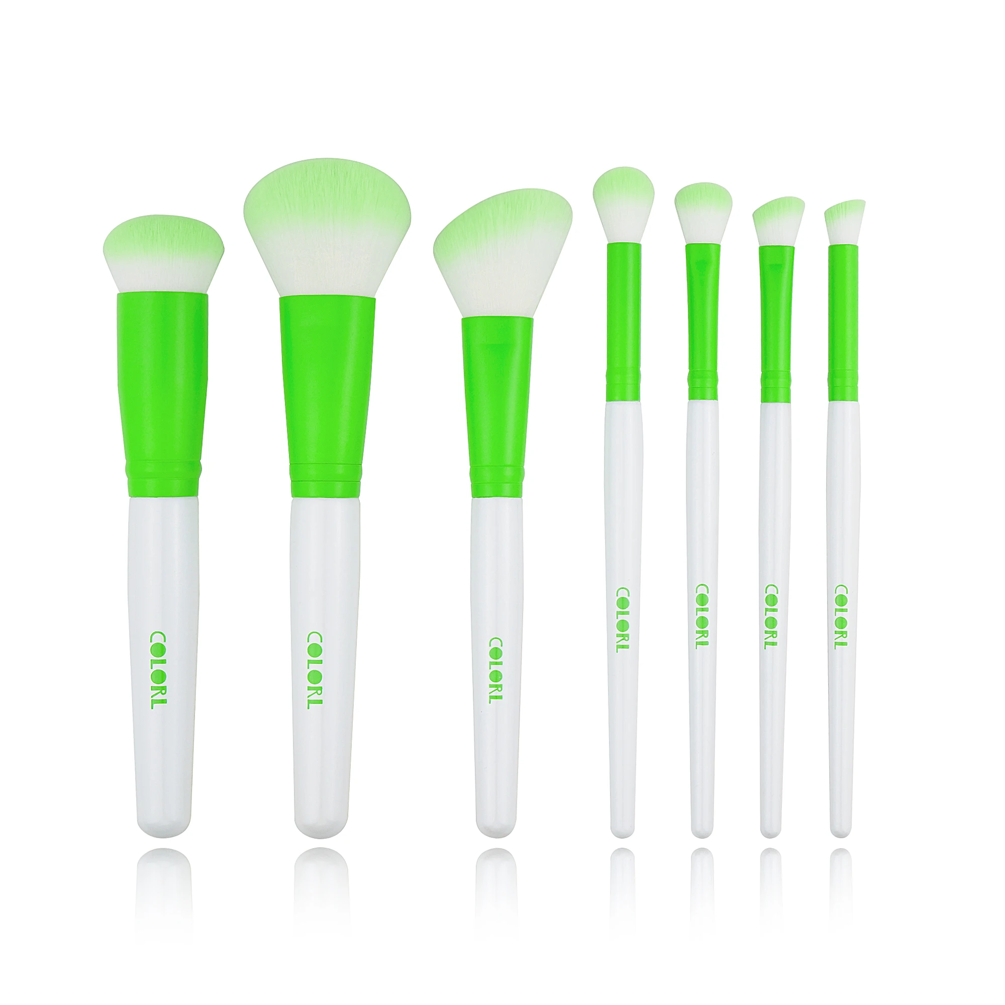 Кисти для макияжа неоново-зеленые
