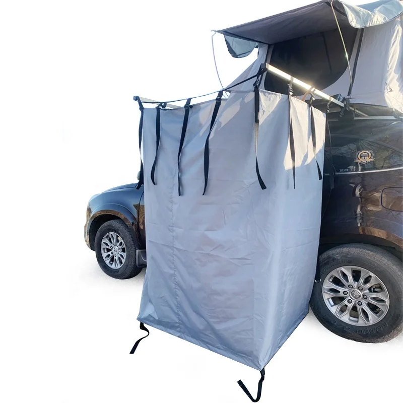 Car Roof Top Tent Hard Shell Outdoor Offroad Privacy Side Ensuite Awning Car Tente Vehicle Change Room Shower Tent For Camping