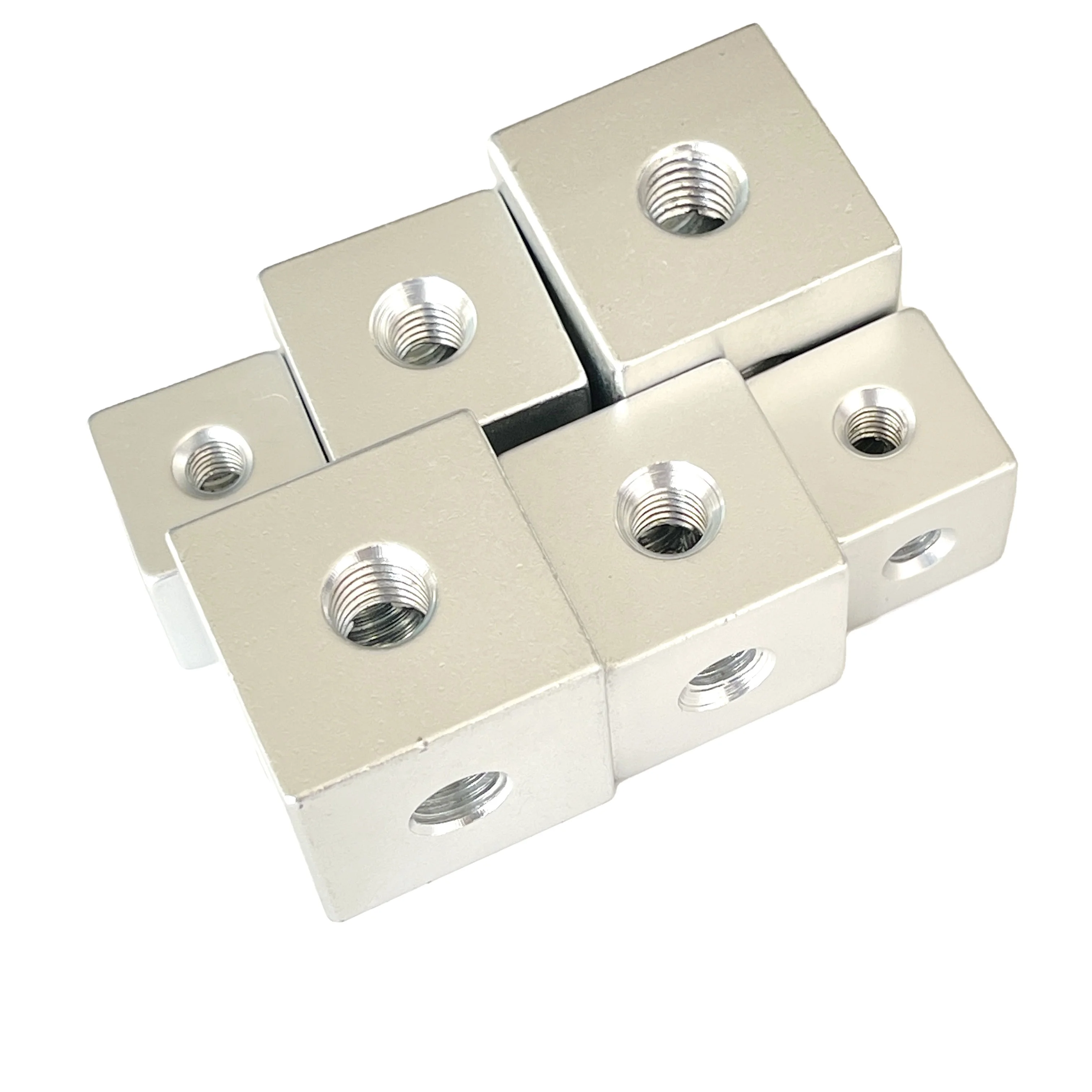 Aclidinium Cube For With Screws M3 M4 M5 M6 Slot Aluminum Extrusion Profile Cube Corner CNC Parts