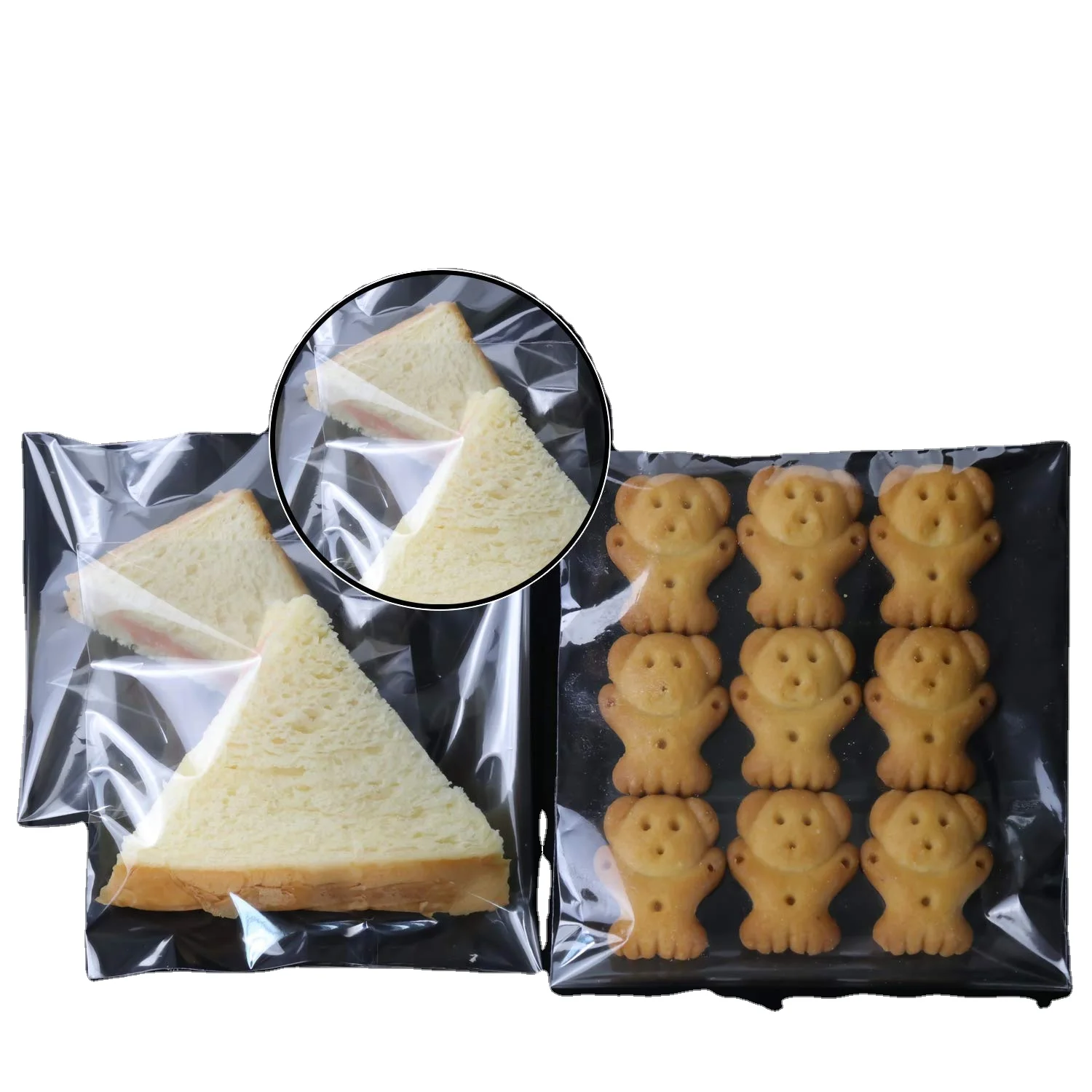 100pcs/Pac Large Small Size Self-Adhesive Cellophane Opp Bags Jewelry Gift & Cookie Candy Packaging With Valve Sealing Handle