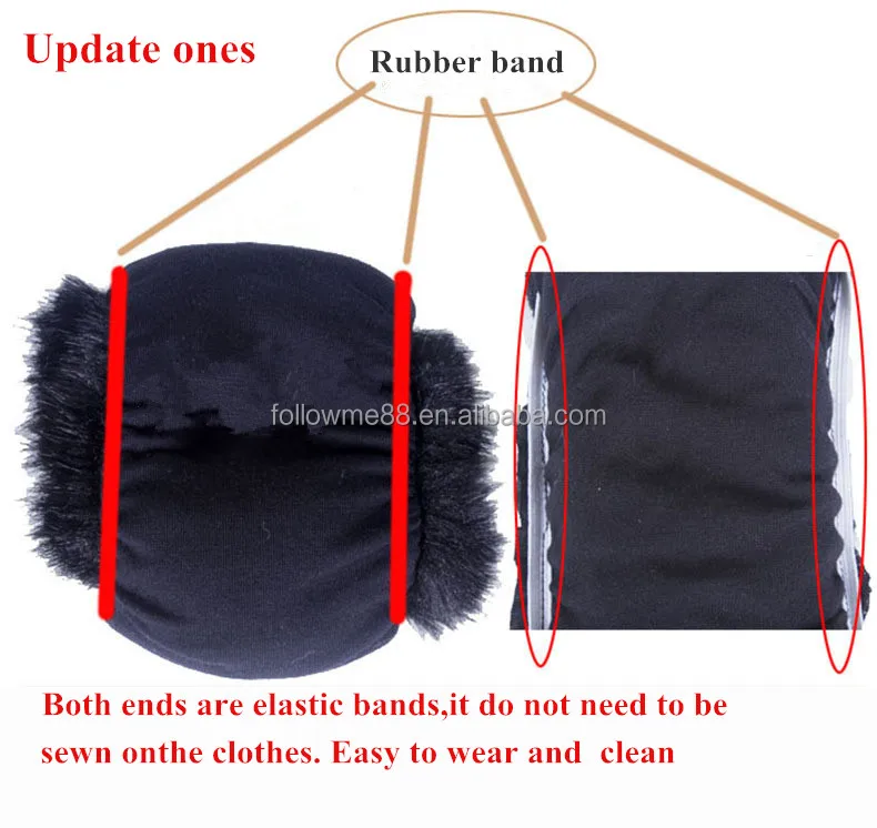 Fashion Parka Coat Jackets decoration Winter 2022 Women fake raccoon Fox Fur Sleeve Cuffs Wrist Ring Raccoon Fur Cuffs